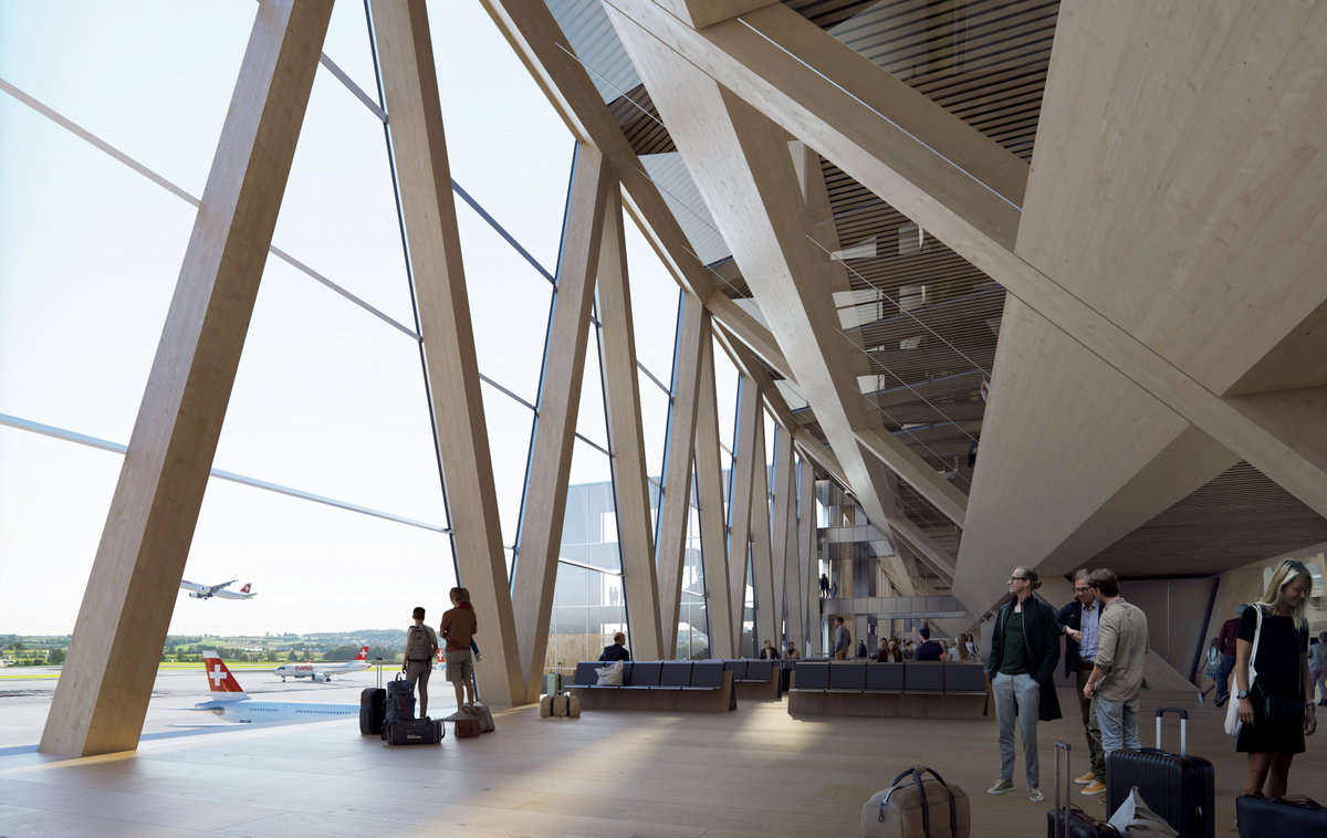 Zurich Airport Building Dock A image | Bjarke Ingels Group