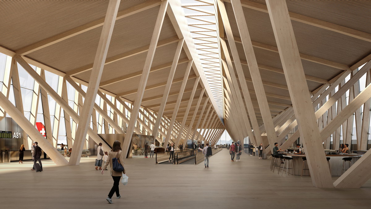 Zurich Airport Building Dock A image | Bjarke Ingels Group
