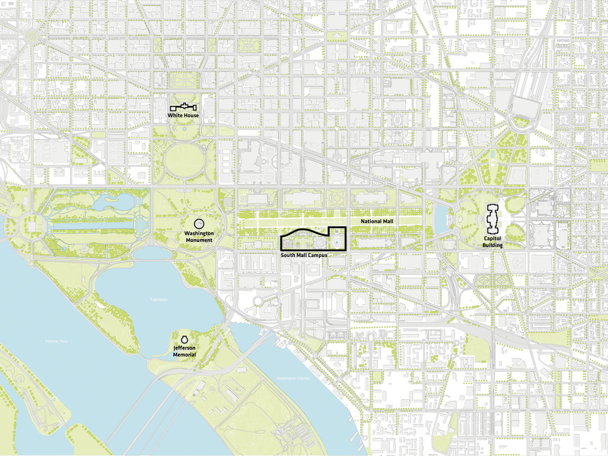 Smithsonian Masterplan gallery image | Bjarke Ingels Group