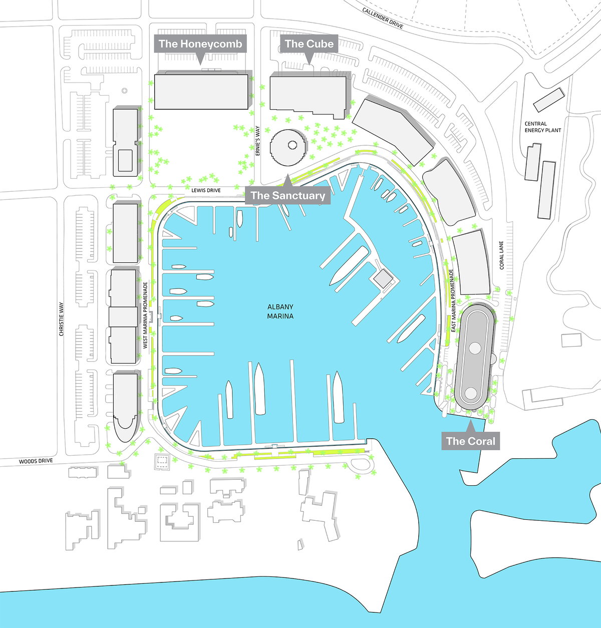 Honeycomb Residences & Albany Masterplan image | Bjarke Ingels Group